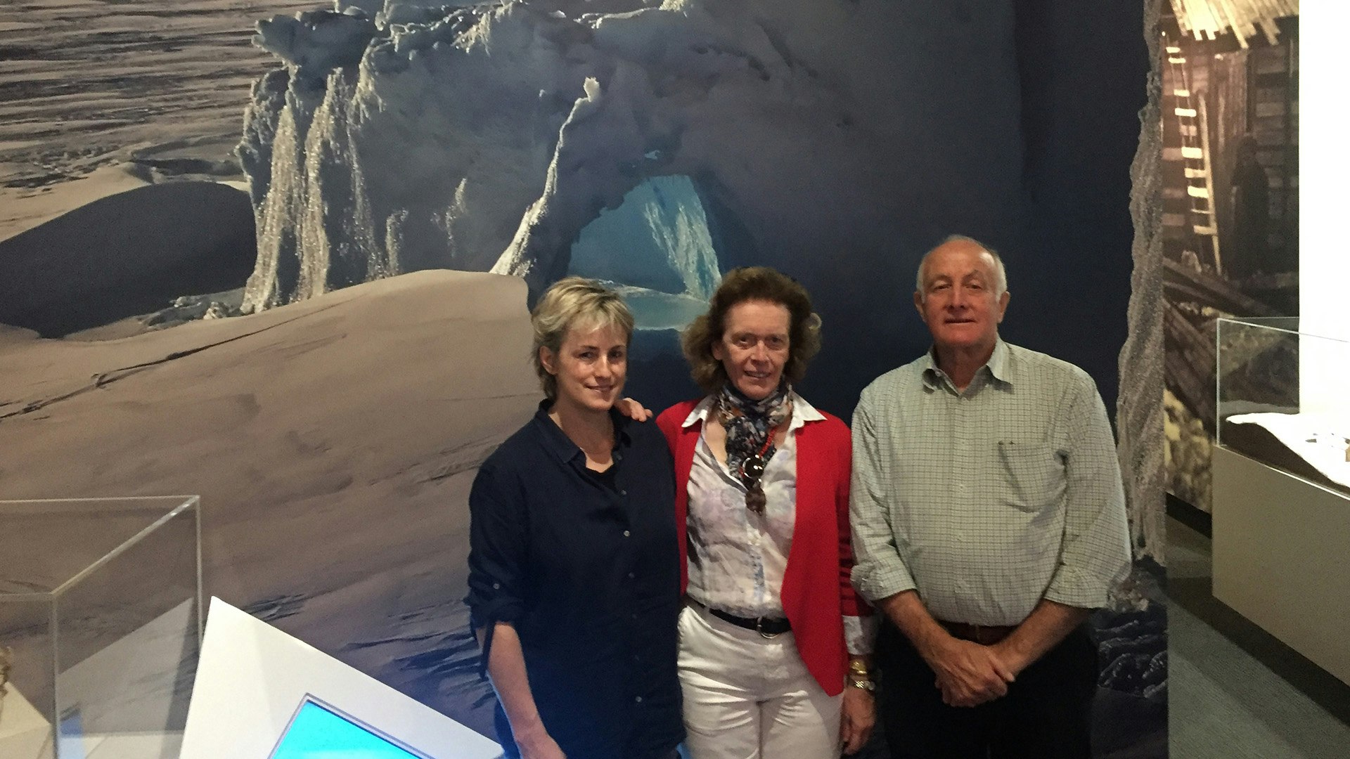 Emma McEwin with her father, Andrew McEwin, eldest grandchild of Douglas Mawson and Henrianne de Briey